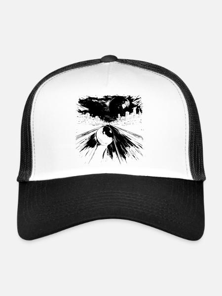 Bowling - Casquette trucker  - blanc/noir - Devant