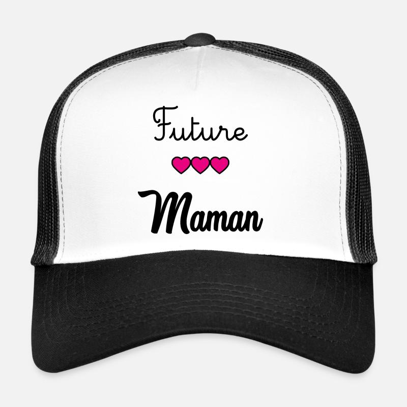 FUTURE MAMAN - Casquette trucker  - blanc/noir