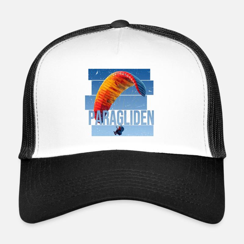 Paragliden - Trucker Cap - Weiß/Schwarz