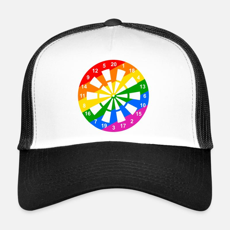 Jeu de fléchettes arc-en-ciel Casquette trucker 