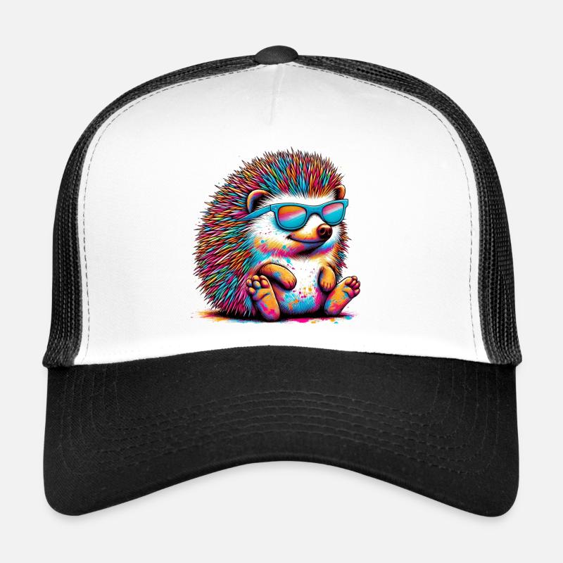 Hérisson avec lunettes de soleil Casquette trucker 