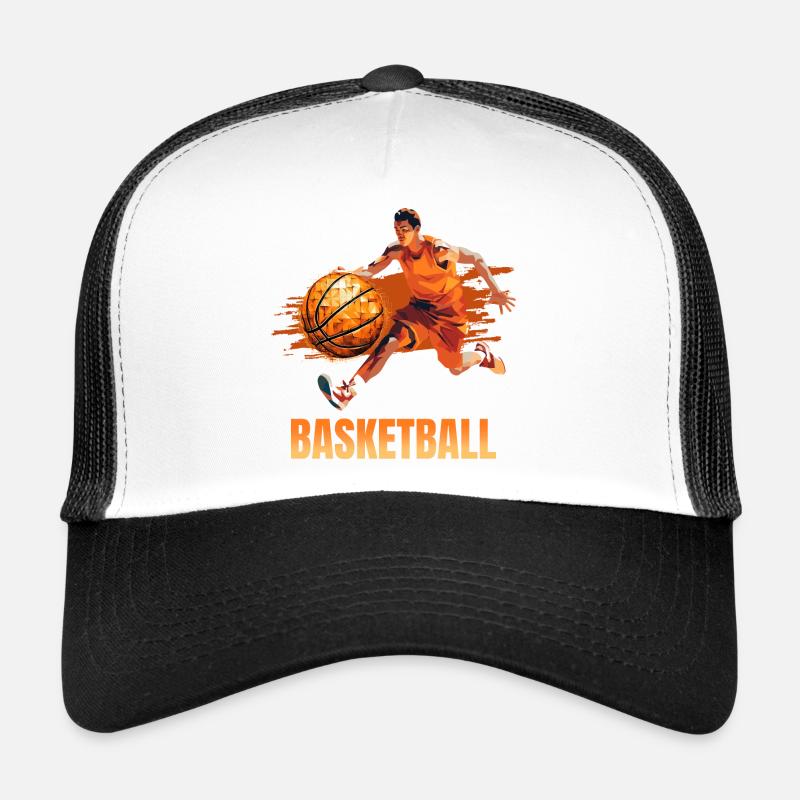Basketball - Trucker Cap - Weiß/Schwarz