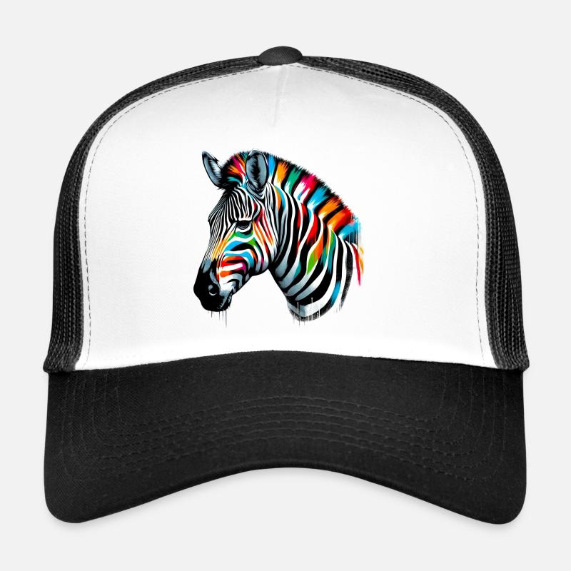 Zebra - Trucker Cap - Weiß/Schwarz