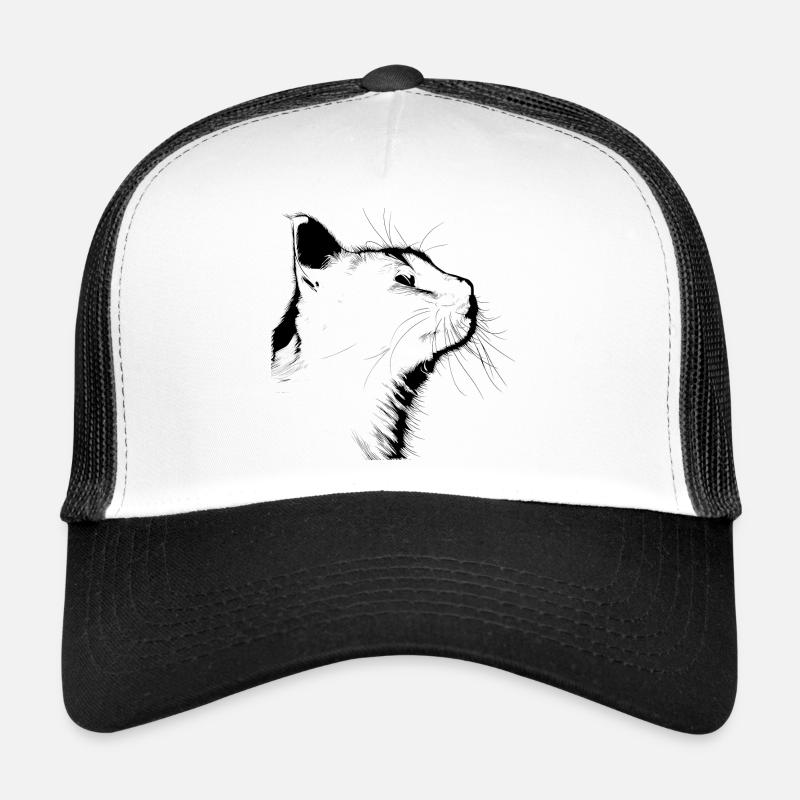 Silhouette de chat Casquette trucker 