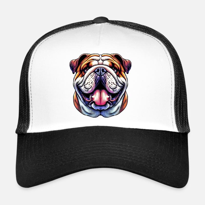 Bouledogue anglais Chien Casquette trucker 