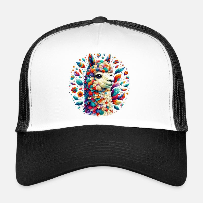 Alpaka - Trucker Cap - Weiß/Schwarz