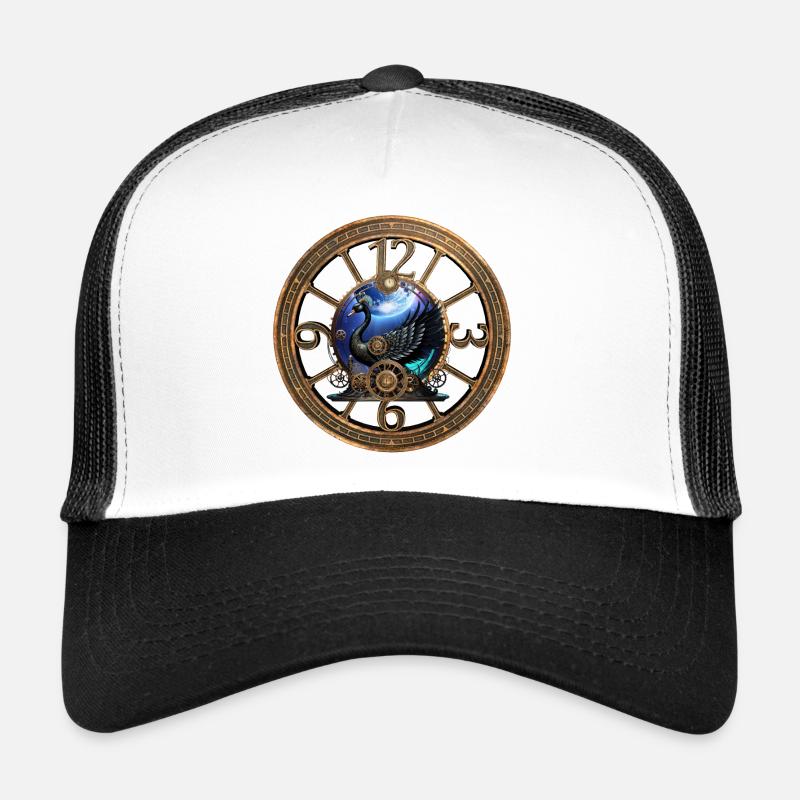 Cygne Steampunk Noir Casquette trucker 