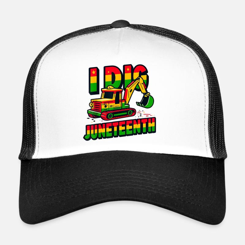 I Dig Juneteenth Fists Tractor Construction Truck Trucker Cap