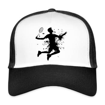 Men's Squash Women's Badminton Player - Trucker Cap - white/black - Front