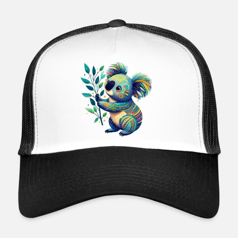Koala - Trucker Cap - Weiß/Schwarz