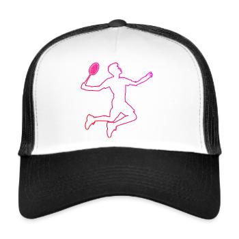 Badminton Players Badminton Women Men Squash - Trucker Cap - white/black - Front