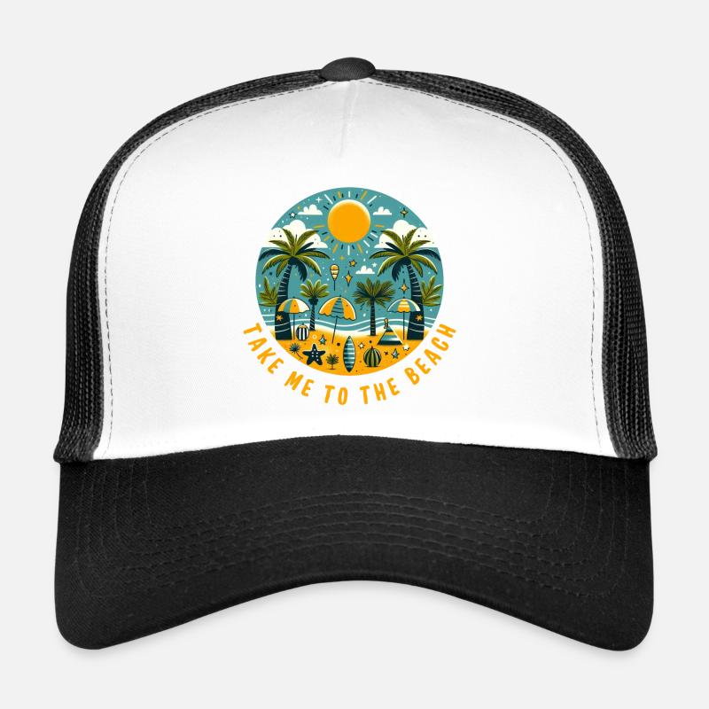 Take me to the Beach - Trucker Cap - white/black