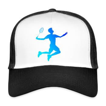 Badminton Players Badminton Women Men Squash - Trucker Cap - white/black - Front