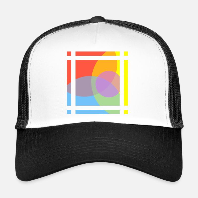 Jeu géométrique de couleurs Casquette trucker 