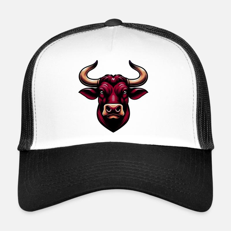 Stier - Trucker Cap - Weiß/Schwarz