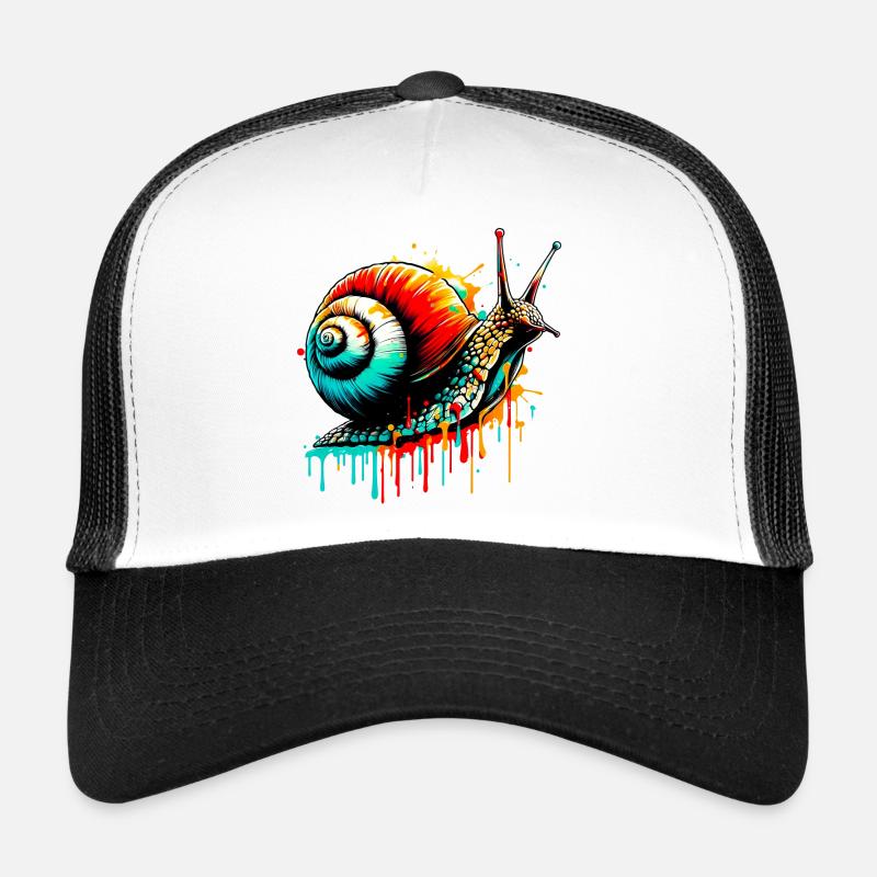 Schnecke - Trucker Cap - Weiß/Schwarz