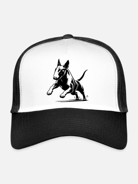 Bull terrier - Trucker Cap - white/black - Front