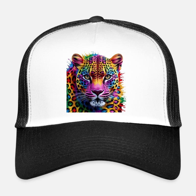 léopard coloré Casquette trucker 