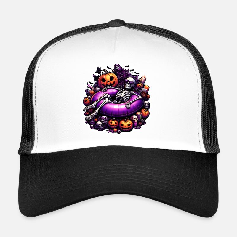 Halloween Chillin - Trucker Cap - white/black