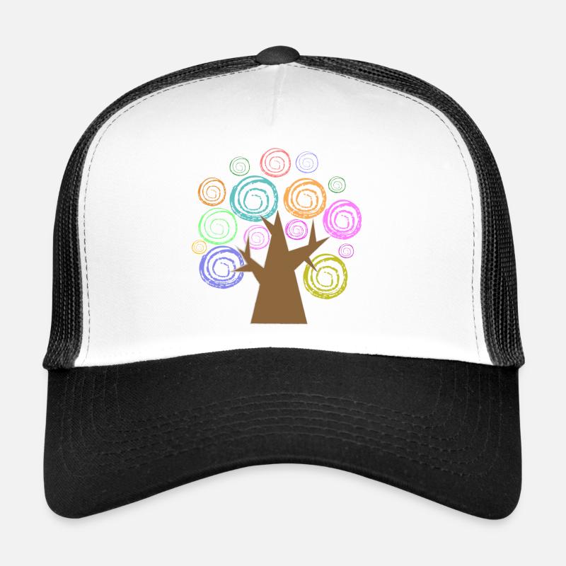 Conception d’arbre en spirale colorée Casquette trucker 