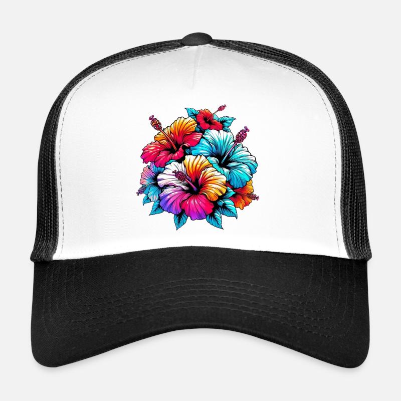 Fleurs d’hibiscus Casquette trucker 