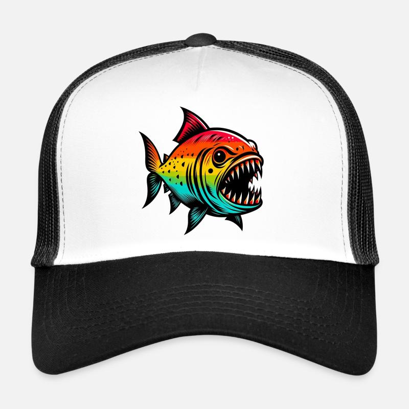 Piranha - Trucker Cap - Weiß/Schwarz