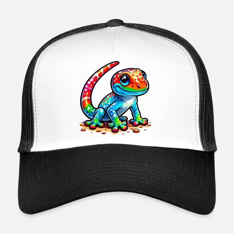 Gecko - Casquette trucker  - blanc/noir
