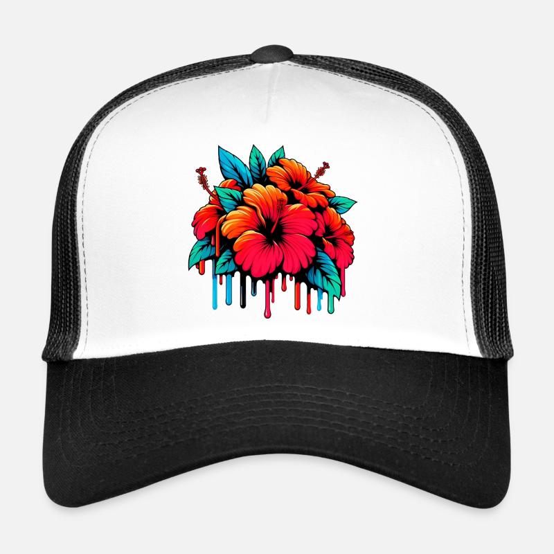 Fleurs d’hibiscus Casquette trucker 
