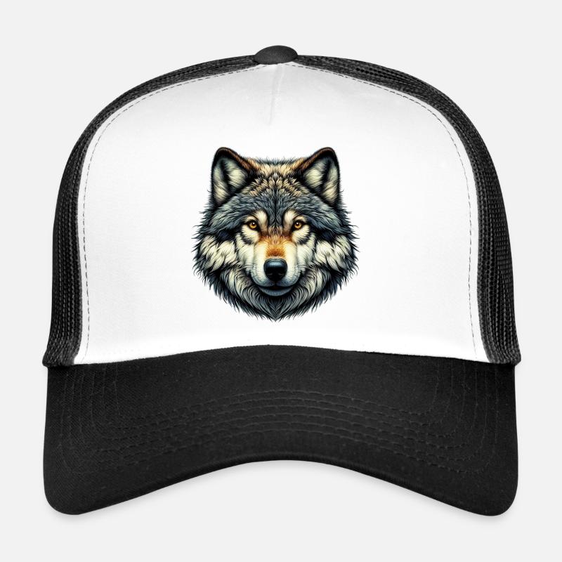 Wolf - Trucker Cap - Weiß/Schwarz