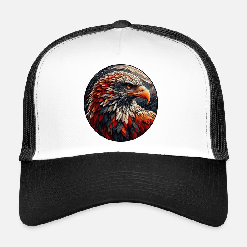 Flammenfeder Adler Mosaik Trucker Cap