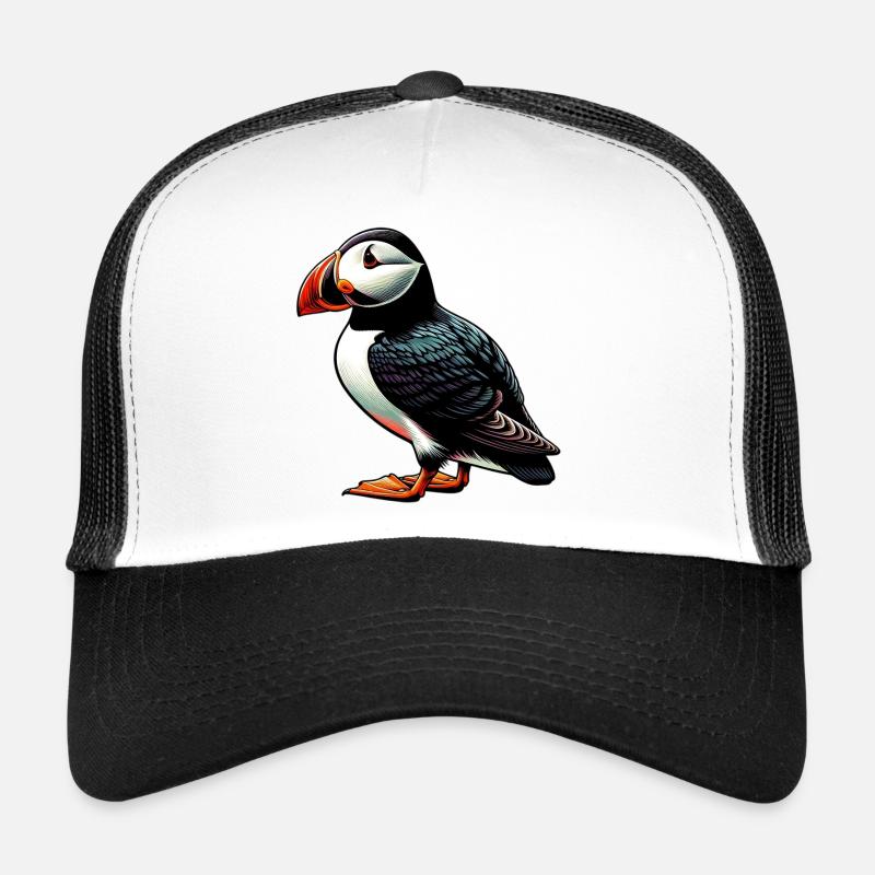 Macareux - Casquette trucker - blanc/noir