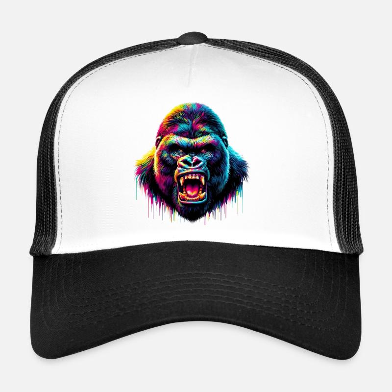 Gorilla - Trucker Cap - Weiß/Schwarz