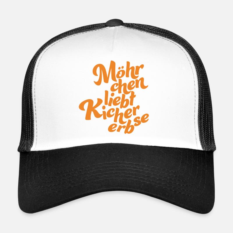 Logo without background orange - Trucker Cap - Weiß/Schwarz