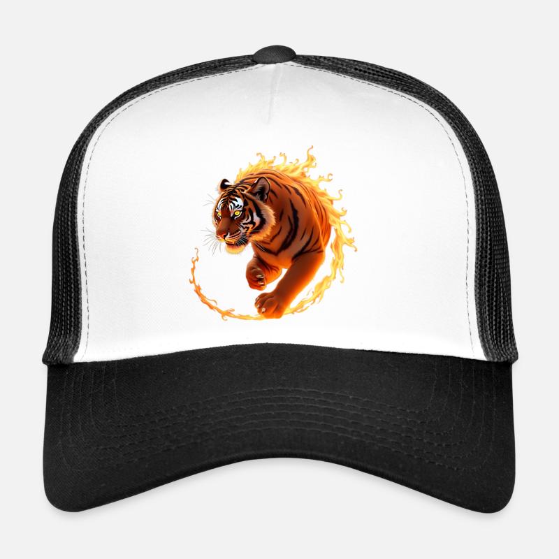 Feuriger Tiger in Bewegung Trucker Cap