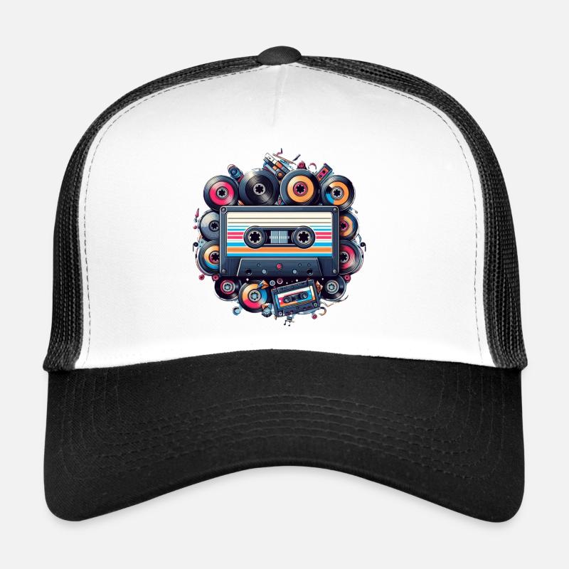 Kassette - Trucker Cap - Weiß/Schwarz