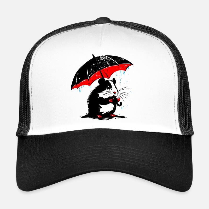Hamster avec parapluie – mauvais temps Casquette trucker 
