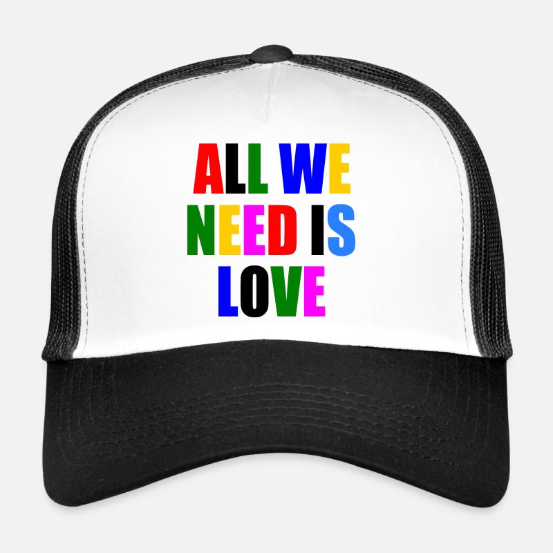 all we need is love Casquette trucker 