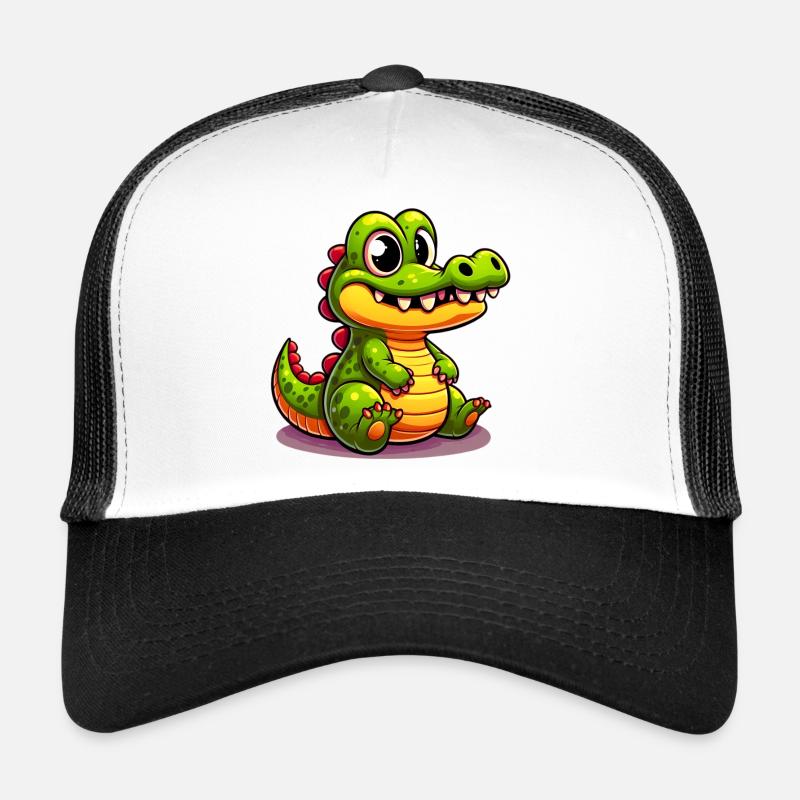 Alligator Crocodile - Casquette trucker - blanc/noir