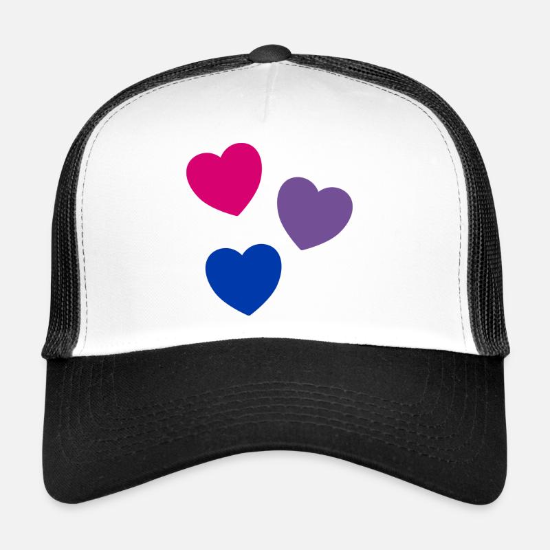 Coeurs Bi Drapeau Couleurs Fierté Subtile Casquette trucker 