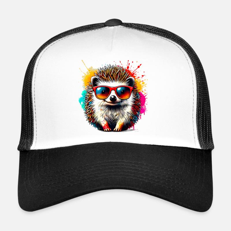 Igel - Trucker Cap - Weiß/Schwarz