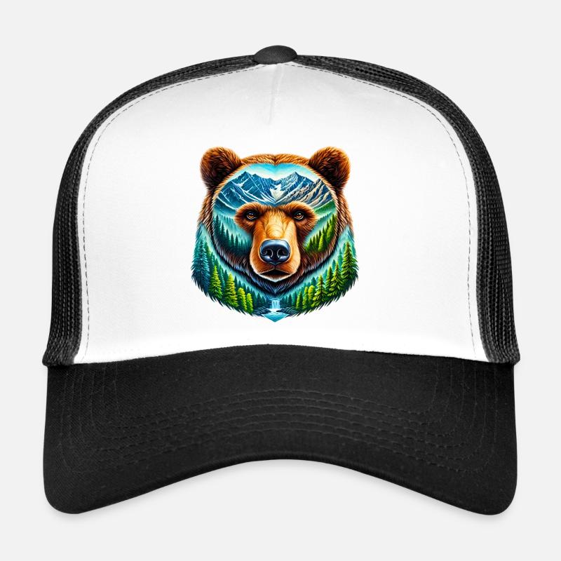 Ours - Casquette trucker  - blanc/noir