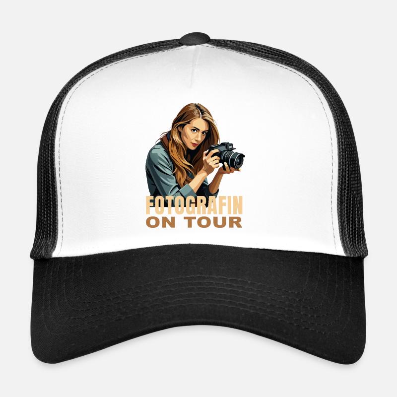 Fotografin on Tour - Trucker Cap - Weiß/Schwarz