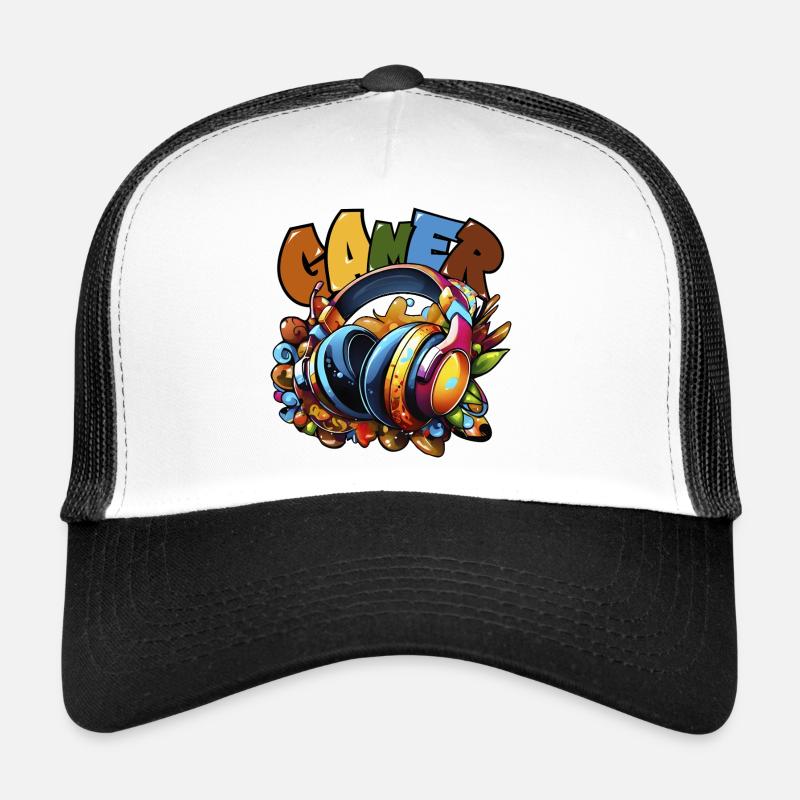 Gamer Headphone Game Console Multiplayer Trucker Cap