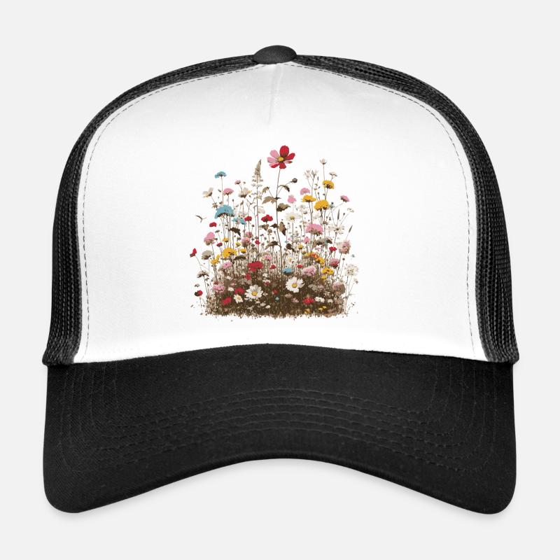 fragrant colorful flower meadow spring blossoms herbs Trucker Cap