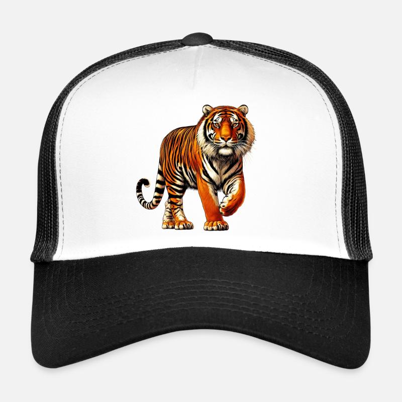 Tiger - Trucker Cap - Weiß/Schwarz