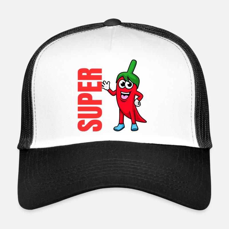 Pepper Hero: Verspieltes Chili-Maskottchen Trucker Cap