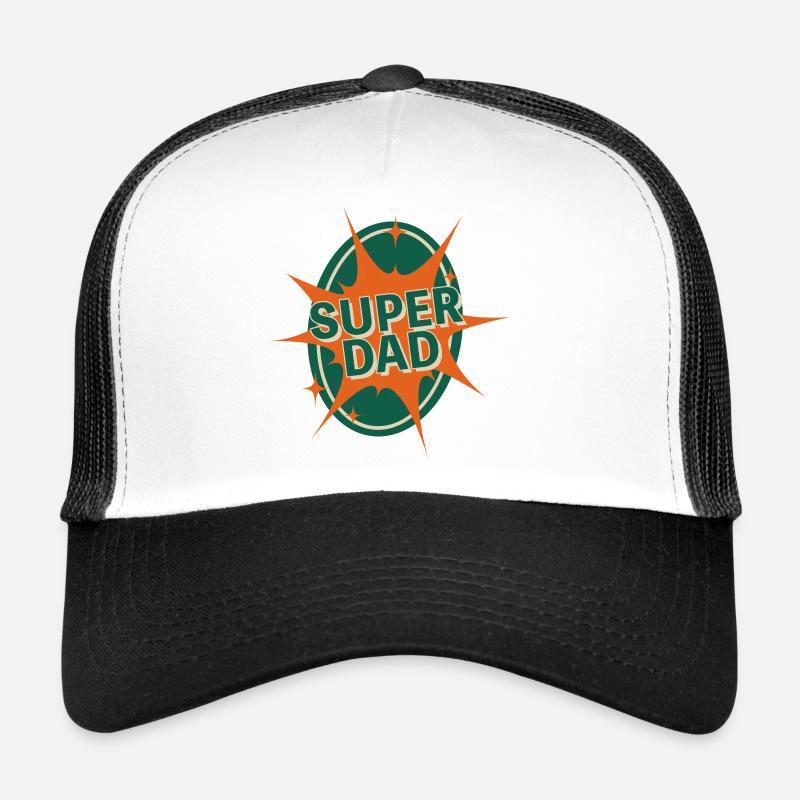 Super Dad Comic Style Design Trucker Cap