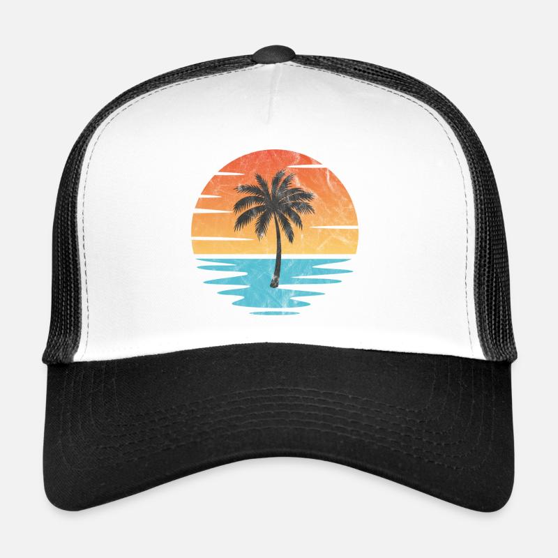 Plage Coucher de soleil Casquette trucker 