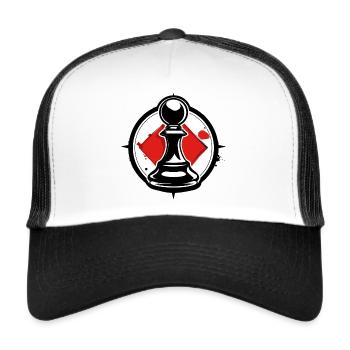 Chess Chessboard Checkmate - Trucker Cap - white/black - Front