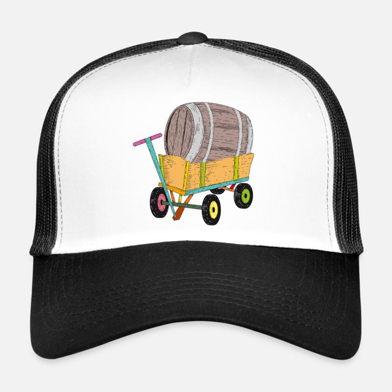Bollerwagen mit Bierfass –Lustiges Vatertags-Motiv Trucker Cap